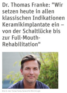 Keramik Implantat Spezialist Dr. Franke Berlin im Interview